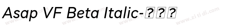 Asap VF Beta Italic字体转换